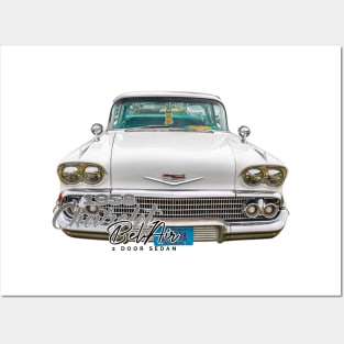 1958  Chevrolet Bel Air 2 Door Sedan Posters and Art